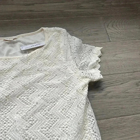 ✨🆕Charming Charlie🆕✨ | White/Ivory Lace  Dress With Sequin - Picture 5 of 8